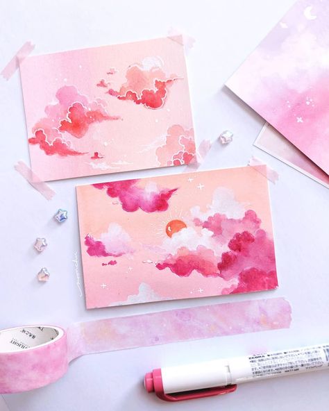 egg clouds ⛅ made em as a warmup and colour shift, might turn these smol ones into stickers. i almost didn't post this because it wasn't a serious piece, but like hmph whatever. Watercolor Sky, Cloud Drawing, Sketches Simple, H U, Marker Drawing, Amazing Drawings, Art Courses, Paint Marker, Fantasy Artist