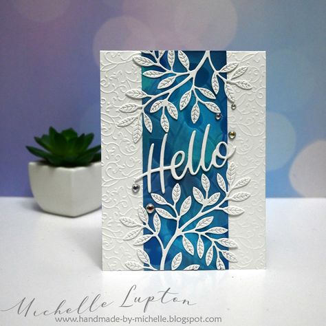 Online Card, Leaf Cards, Masculine Birthday Cards, Hello Cards, Embossed Cards, Christmas Cards To Make, Card Layout, Creative Cards, Simple Cards