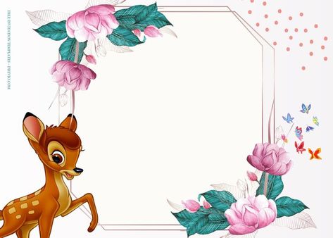 8+ Jungle Friendship With Bambi Birthday Invitation Templates | Feste di compleanno a tema, Festa per bambini, Feste di compleanno Bambi Birthday, Babby Shower, Paw Patrol Birthday Theme, Bambi Baby, Bambi Disney, Baby Art Projects, Unicorn Birthday Cake, Fall Arts And Crafts