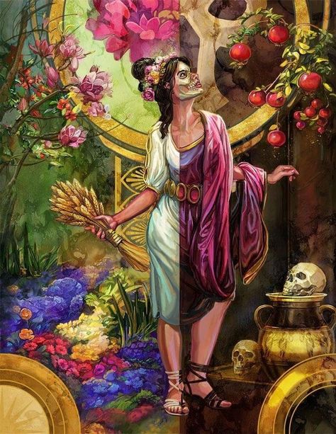 Queen Persephone, Hades Aesthetic, Persephone Art, Goddess Of The Underworld, Persephone And Hades, Sage Smudging, Hades And Persephone, The Underworld, Goddess Art