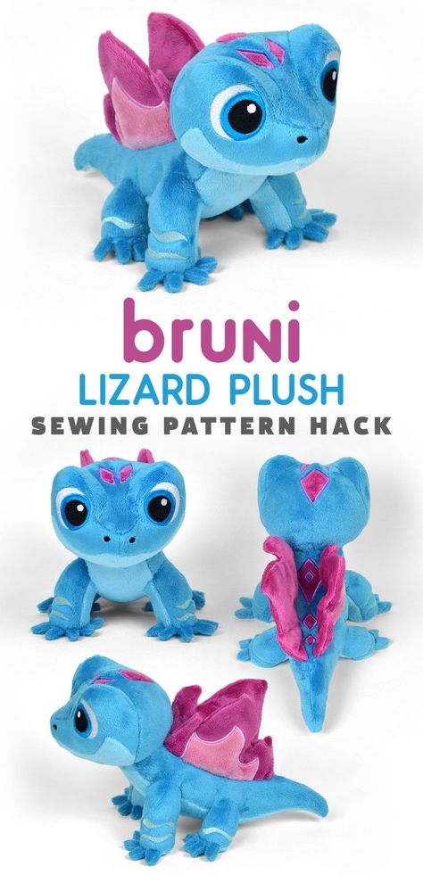 Reptile Sale! And new Lizard Plush Pattern with Free Bruni Hack! 🦎 Lizard Plush, Unique Sewing Patterns, Lizard Pattern, Diy Plush Toys, Plus Size Sewing, Pattern Hack, Pattern Sewing, Handbag Patterns, Plush Pattern