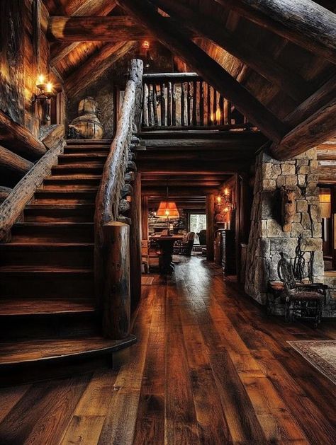 Log Homes | 😍😍 | Facebook Log Staircase, Log Cabins, Log Homes, Log Cabin, Oasis, Cabin, Log