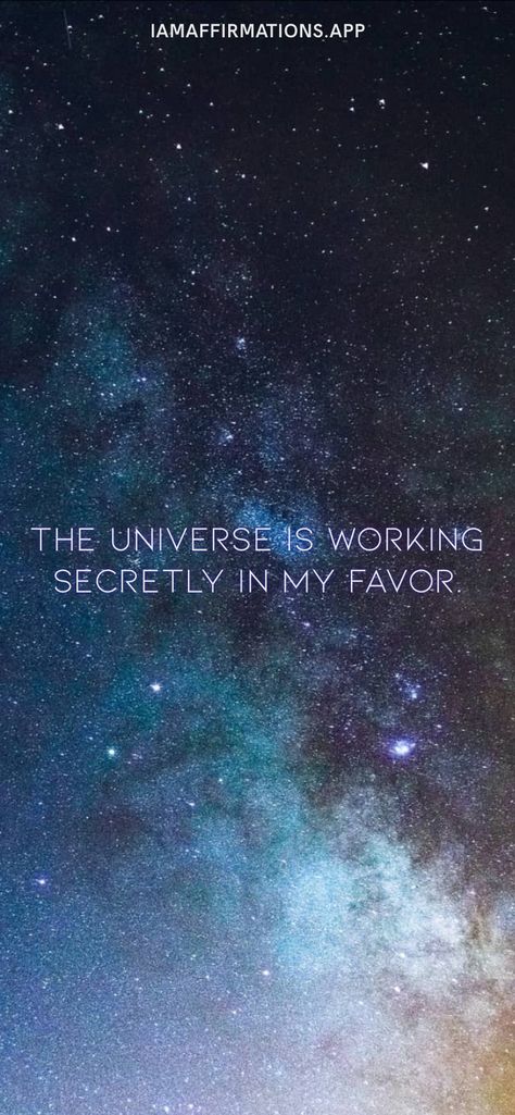 The Universe is working secretly in my favor. From the I am app: https://iamaffirmations.app/download Releasing Negative Energy, Inner Child Healing, Learning To Trust, Miracles Happen, Perfect Timing, Printable Quotes, Manifestation Quotes, Spiritual Healing, Life Purpose