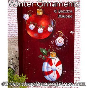 Christmas at Decorative Painting Store Tole Painting Patterns Free Folk Art, Ornaments Painting, Peppermint Candy Ornaments, Whimsy Flowers, Decorative Painting Patterns, Winter Ornaments, Tole Painting Patterns, Candy Ornaments, Easter Fabric