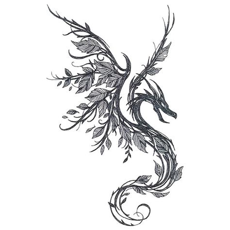 Dragon And Tree Tattoo, Dragon Tree Tattoo, Come Along With Me Tattoo, Thread Of Life Tattoo, Fine Dragon Tattoo, Wispy Dragon Tattoo, Nature Dragon Tattoo, Ornamental Dragon Tattoo, Fantasy Themed Tattoos