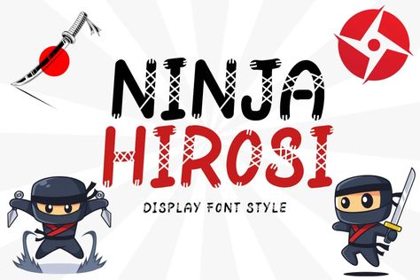 Ninja Hirosi FREE Playful Font | Deeezy Japanese Display, Branding Stickers, Copy And Paste Fonts, Bubble Letter Fonts, Font Bubble, Minimal Font, Font Creator, Instagram Font, Old English Font