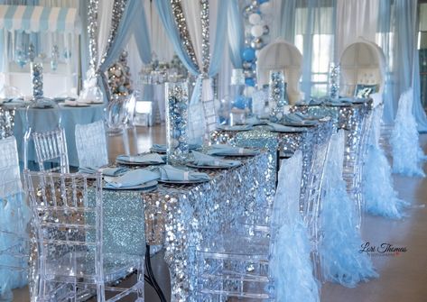 Budget Wedding Decorations, Winter Wonderland Quince, Wedding Decor Aesthetic, Quinceanera Winter Wonderland, Winter Wonderland Quinceanera, Cinderella Quinceanera Themes, Sweet 16 Winter, Winter Wonderland Christmas Party, Winter Wonderland Wedding Theme