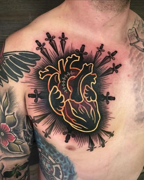 Stitches Tattoo, Open Heart Tattoo, Human Heart Tattoo, Sarah Tattoo, Traditional Tattoo Stencils, Neo Tattoo, All Black Tattoos, Tatoo Inspiration, Open Heart Surgery