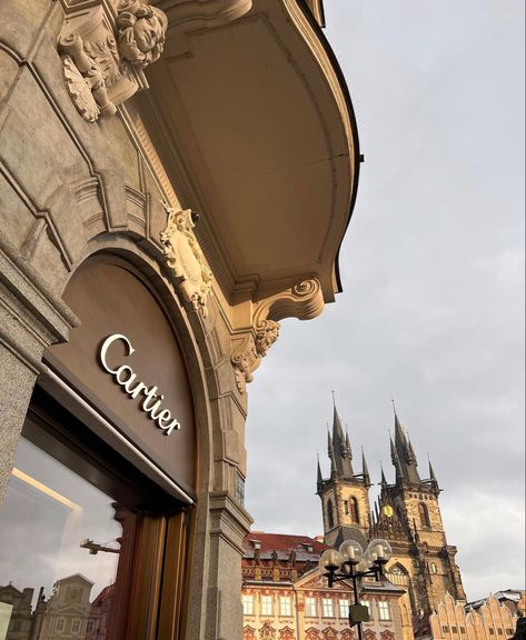 Czech Republic Cartier Cartier Shop, Cartier Store, Prague Photography, White Aesthetic Photography, King Of Wrath, Business Photoshoot, Shop Aesthetic, City Lifestyle, Vision Board Manifestation