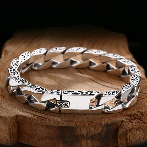 Exploring the World of Men’s Jewelry: Elevating Style and Expression Silver Jewellery For Men, Mens Jewelry Bracelet Silver, Silver Bracelets For Men, Silver Cuban Chain, Mens Sterling Silver Jewelry, Wix Design, Mens Designer Jewelry, Cool Rings For Men, Solid Silver Bracelets