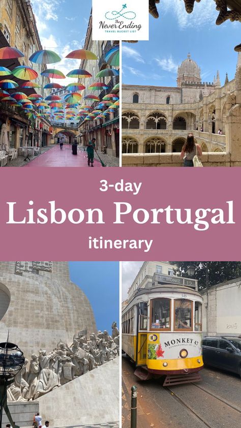 Lisbon Portugal Porto Portugal Travel, Lisbon Itinerary, Portugal Itinerary, Lisbon Portugal Travel, Europe Travel Essentials, Europe Travel Outfits, Portugal Travel Guide, Europe Trip Itinerary, Historical Buildings