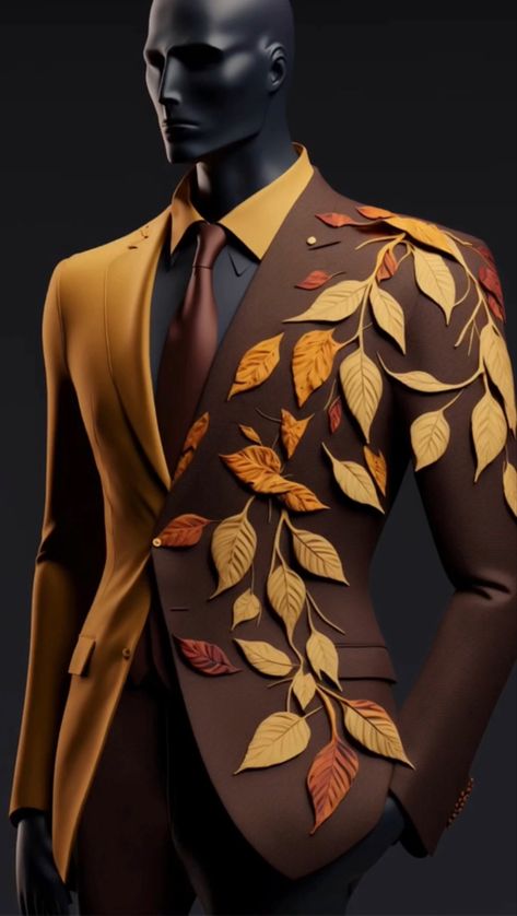 Spanish Suits For Men, Autumn Suit Men, Autumn Court Fashion, Fantasy Suit, Autumn Court, Hunger Games Fashion, Autumn Suit, Holiday Suits, Cyberpunk Clothes