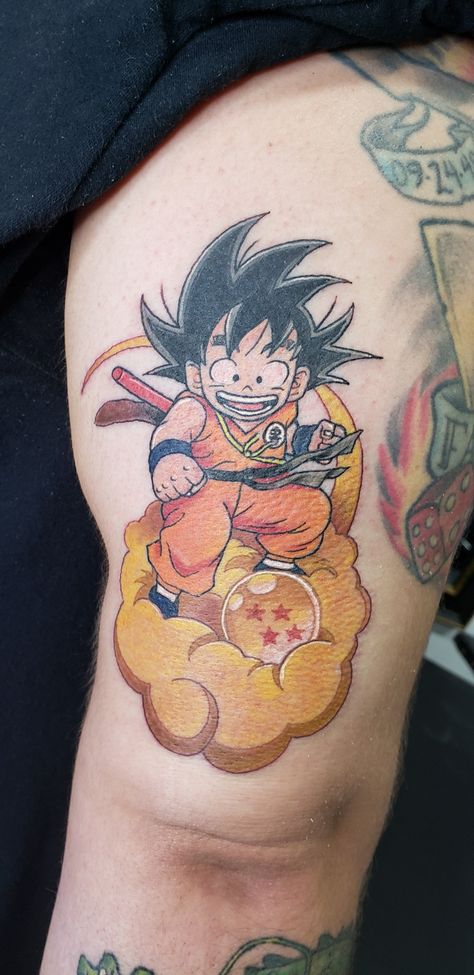 Goku on a nimbus #goku #gokuonanimbus #dragonballtattoo I did @truevisionstattoo in Sylmar California Goku Cloud Tattoo, Goku On Nimbus Tattoo, Kid Goku Tattoo, Sleeve Tattoos Dragon, Nimbus Tattoo, Sylmar California, Dragon Ball Z Tattoo, Grey Ink Tattoos, Dbz Tattoo