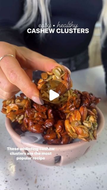 Pumpkin Seed Clusters, Cashew Clusters, Easy Plant Based Recipes, Mini Pumpkin Muffins, Plant Based Recipes Easy, Nut Snacks, Nuts & Seeds, Muffin Tins, Mixed Nuts