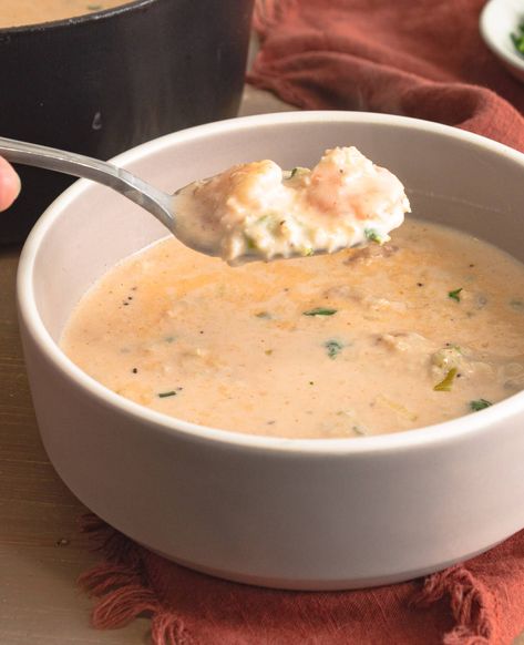 Crab and Shrimp Seafood Bisque - Happy Homeschool Nest Crab And Shrimp Bisque, Crab And Shrimp Seafood Bisque, Seafood Bisque Recipe, Soup Chowder, Bisque Soup Recipes, Shrimp Bisque, Crab And Shrimp, Bisque Soup, Crab Bisque