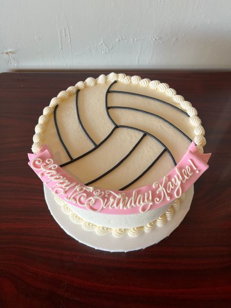 Volleyball Party Food Ideas, Birthday Cake Volleyball, Volleyball Themed Cake, Volleyball Cake Ideas, Volleyball Cake Pops, 13 Birthday Cake For Teens, Cake Volleyball, Volleyball Birthday Cakes, Volleyball Cake