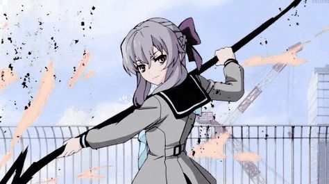 Anime Scythe, Shinoa Hiiragi, X Male Reader, Anime Gifs, Animation Tutorial, Owari No Seraph, Animation Reference, 2d Animation, Images Gif