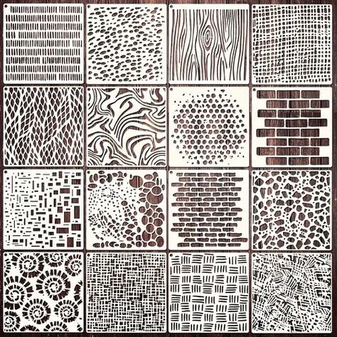 Brick Wall Stencil, Mixed Media Stencils, Stencil Patterns Templates, Burlap Art, Wall Stencil Patterns, Stencil Vinyl, Stencil Painting On Walls, Fa Fal, Diy Watercolor Painting