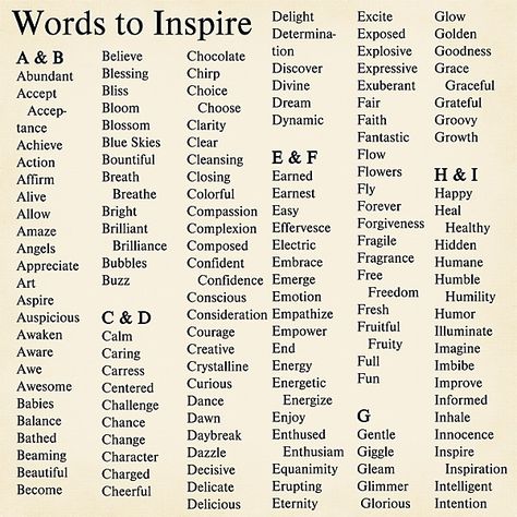 Other Words For Understand, Great Words To Use, Whimsical Words List, Favorite Words List, Words For Songwriting, Word Lists For Writers, One Word Inspirational Words, Songwriting Inspiration Ideas Words, Words For Look