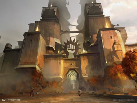 Boros Legion Art, Boros Legion, Ravnica Art, Ravnica City, Dnd Paladin, Mtg Art, Fantasy City, Fantasy Places, Fantasy Setting