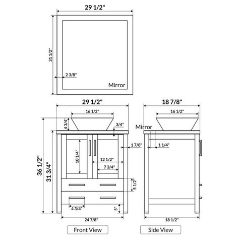 LessCare Modern 42" Single Bathroom Vanity Set with Mirror | Wayfair Bathroom Measurements, Bathroom Layout Plans, White Vessel Sink, Bathroom Dimensions, Shaker Style Doors, Vanity Set With Mirror, Bathroom Layout, Venetian Mirrors, Bathroom Vanity Set