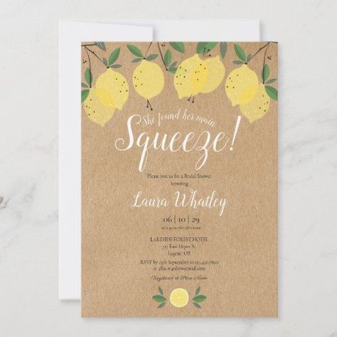 $2.91 | She Found Her Main Squeeze Lemon Bridal Shower Invitation #lemon #foliage #watercolour #botanical #countrygardenoutdoorgreeneryfloral #bridalshowerinvitation #citruslemons #rustickraftboho #summerwedding #shefoundhermainsqueeze Baby Shower Poems, Watercolor Bridal Shower Invitations, Couples Shower Invitation, Boho Bridal Shower Invitations, Rustic Baby Shower Invitations, Gender Neutral Baby Shower Invitations, Boho Baby Shower Invitations, Woodland Baby Shower Invitations, Couples Shower Invitations