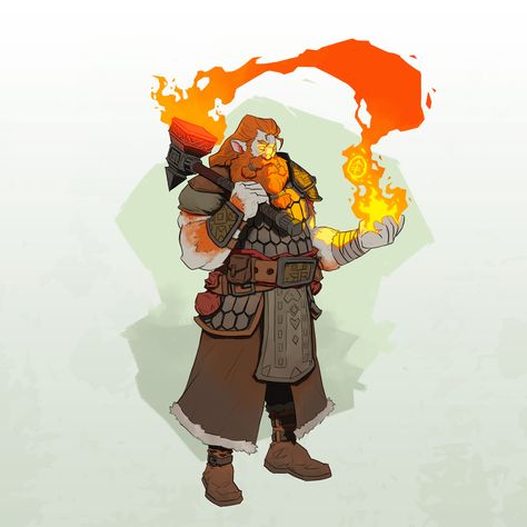 Forge Domain Cleric, Firbolg Barbarian, D&d Cleric, Cleric Rpg, Forge Cleric, Rune Knight, D D Character Ideas, Dungeons And Dragons Characters, Dnd Art