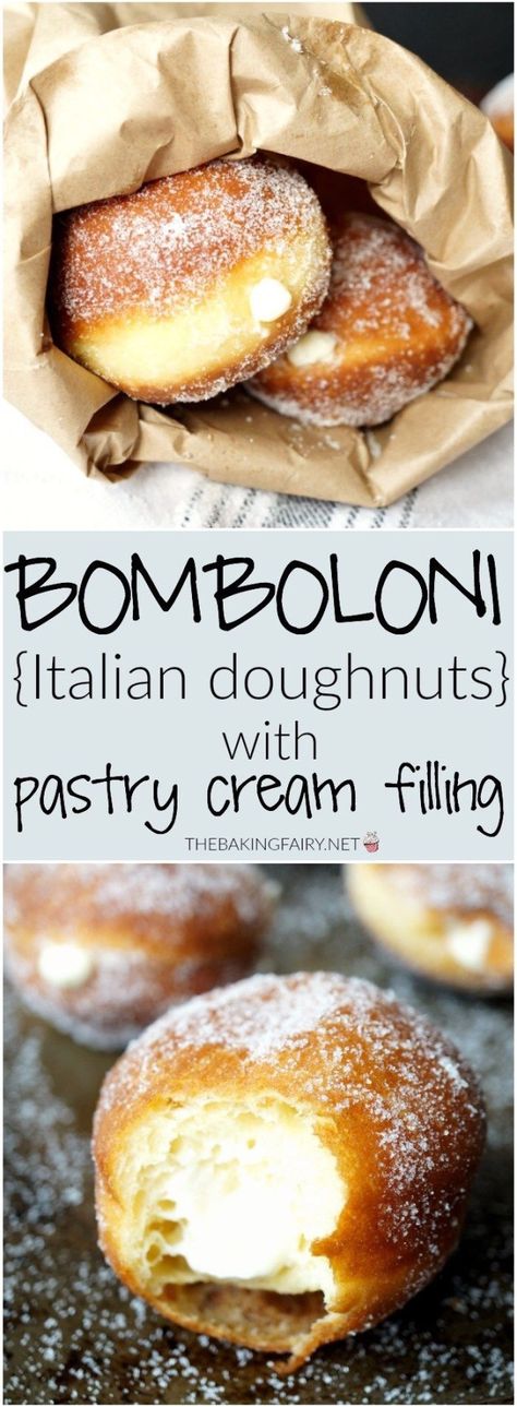 32 Tasty Pastry Recipes - Captain Decor Italian Baking Recipes, Italian Donuts, Italian Baking, Italian Sweets, Resep Pasta, Italian Pastries, Cream Filling, Pastry Cream, Italian Desserts