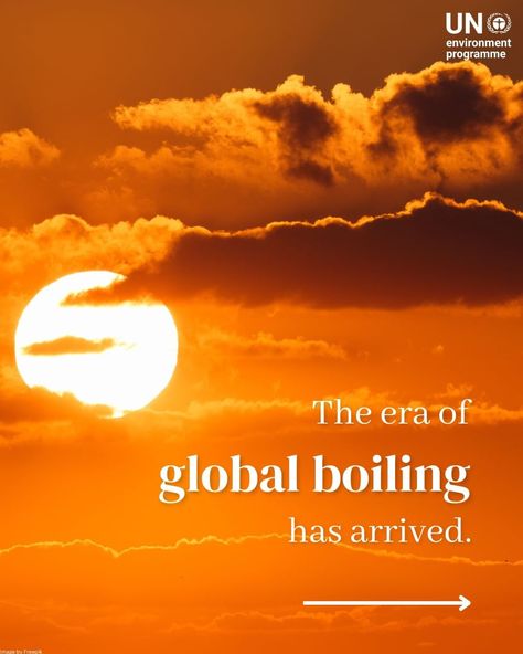 From global warming to global boiling. 
 
July has already seen the hottest 3-week period on record, the hottest 3 days, and the highest-ever ocean temperatures for this time of the year, warns @wmo_omm. 
 
For vast parts of North America, Asia, Africa and Europe – it is a cruel summer and these heatwaves have had major impacts on people’s health, the environment and economies.  
 
No more hesitancy or excuses. #ClimateAction - now. 


#YourPlanetEarth #globalwarming Pinterest Stalker, Global Boiling, Pretty Mom, Definition Of Success, White Deer, Cruel Summer, Climate Action, Choose Wisely, Beauty Standards