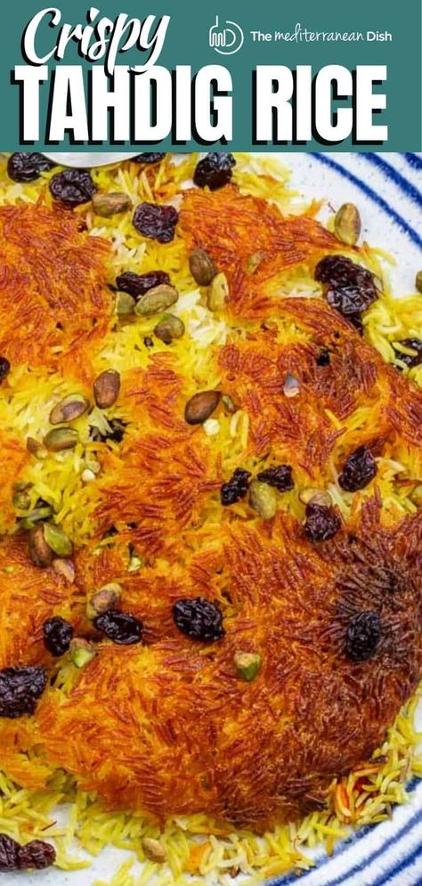 Tahdig Recipe With Chicken, Persian Rice Recipes, Tah Dig Persian Rice Recipe, Tadig Persian Rice, Persian Rice Tahdig, Persian Tomato Rice, Persian Rice Recipe Iranian Food, Persian Vegetable Recipes, Iran Food Recipes