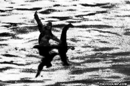 sasquatch riding nessie | Recent Photos The Commons Getty Collection Galleries World Map App ... Jeremy Wade, Captain Obvious, Bigfoot Sasquatch, Loch Ness Monster, Loch Ness, Comic Relief, 10 Picture, Bad News, Bones Funny