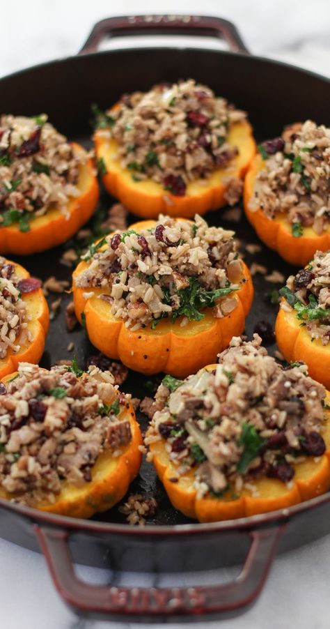 Mini Pumpkin Recipes, Thanksgiving Dinner Recipes Sides, Thanksgiving Recipes Side Dishes Healthy, Thanksgiving Recipes Side Dishes Veggies, Pumpkin Recipes Dinner, Sausage Rice, Stuffed Pumpkin, Thanksgiving Food Sides, Pumpkin Recipes Healthy