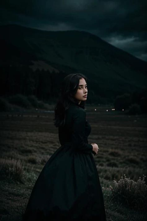 The girl in the black dress. 🖤 #dark #gloomy #gothicstyle #goth #stablediffusion Black Dress Portrait, Dress Outdoor Photoshoot, Dress Portrait, The Black Dress, Black Wedding Gowns, Outdoor Photoshoot, Black Wedding, Senior Portraits, Gothic Fashion