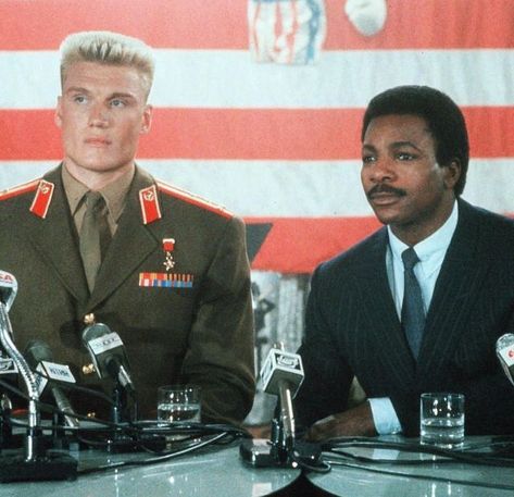 Ivan Drago and Apollo Creed, Rocky IV. Rocky Stallone, Ivan Drago, Rocky Series, Rocky Film, Apollo Creed, Carl Weathers, Dolph Lundgren, Rocky Balboa, The Expendables