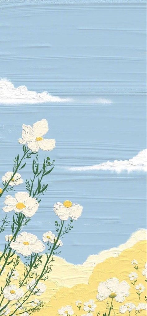 Scenery Wallpaper Iphone, Wallpapers Scenery, Wallpaper Scenery, Wallpaper Painting, On Wallpaper, Soft Wallpaper, Phone Wallpaper Patterns, Flower Background Wallpaper, Cute Patterns Wallpaper