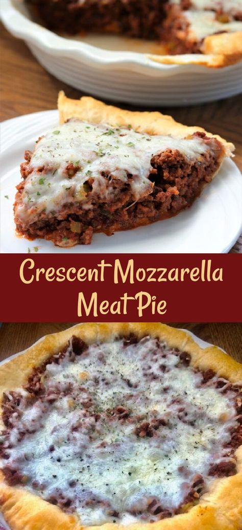 Hamburger Meat And Mozzarella Recipes, Crescent Hamburger Recipes, Crescent Roll Cheeseburger Pie, Hamburger Pie Crescent Rolls, Crescent Roll Meat Pies, Steak Crescent Roll Recipes, Hamburger Pie With Crescent Rolls, Beef Pot Pie With Crescent Rolls, Ground Beef Recipes For Dinner Easy Crescent Rolls