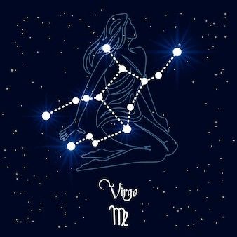 Horoscope Art, Virgo Constellation, Constellation Art, Architecture Drawing Sketchbooks, Zodiac Signs Chart, Virgo Horoscope, Zodiac Constellations, Bts Drawings, Craft Set