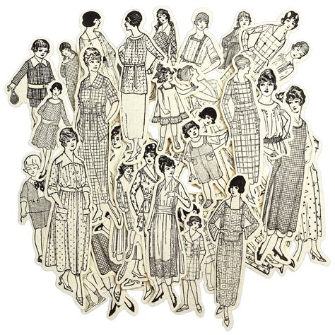 PRICES MAY VARY. Quantity:45PCS die-cut printed pieces,No Adhesive, A gathering of clipped printed vintage paper dolls Size range: 2.4in-4.3in,Assorted sizes to fit a variety of needs Application: scrapbooking, gifts, DIY Greeting card, Gift packaging, photos, laptop, planner, calendar, windows Printed on card stock to withstand the optional use of paint and ink ♥Welcome to -- CATaireen.Discover more DIY junk journal supplies Welcome to -- CATaireen. Discover more junk journal travel notebook su