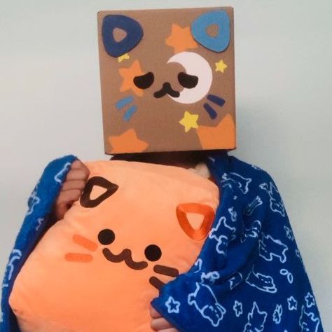 Crumb Cuptoast Wallpaper, Boxheads Cosplay, Crumb Box Head, Crumb Cuptoast Pfp, Box Head Ideas, Box Head Cosplay, Box Head Character, Crumb Fanart, Crumb Cuptoast