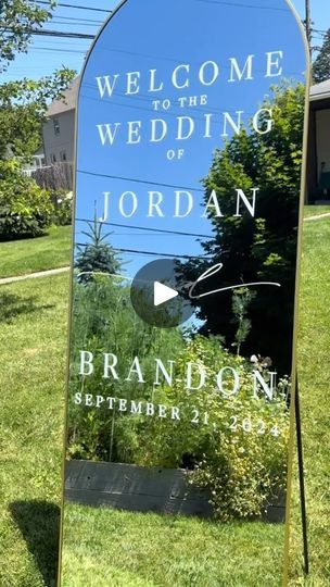 136K views · 56K reactions | Vinyl on mirror, an absolute favorite 🪞💫

#mirrorweddingsign #welcomesign #weddingsign #2024bride #diywedding #weddingdecor #weddinginspo | Dash Digital Events Vinyl On Mirror, Mirror Wedding Sign, Jazz Wedding, Mirror Wedding Signs, Dusty Pink Bridesmaid Dresses, Mirror Wedding, Custom Wedding Signs, Pink Bridesmaid Dresses, Custom Sign