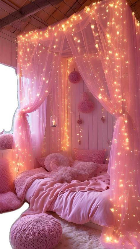 Xiaohongshu Bedroom, Cutesy Bedroom, Pink Kids Bedrooms, Dream Bedroom Inspiration, 1st House, Bedroom Pink, Luxury Room Bedroom, Pink Bedroom Decor, Pink Room Decor