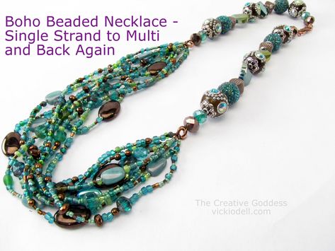 Boho Beaded Necklace Boho Beaded Necklace, Necklace Inspiration, Diy Jewelry Tutorials, Diy Collier, Ceramic Fish, Necklace Tutorial, Jewelry Techniques, Jewelry Making Tutorials, Strand Bracelet