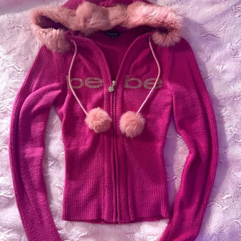 I might be biased but you should probably buy this on Depop 👍 https://depop.app.link/uMGf1Pbjuzb Mcbling Clothes, 2000 Clothes, Mcbling Fashion, Hot Pink Sweater, Depop Y2k, Fur Sweater, Pink Fur, Outfit Inspo Casual, 2000s Fashion Outfits