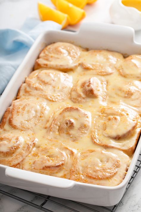 Homemade Orange Rolls, Orange Cream Cheese Icing, Powdered Sugar Substitute, Soften Brown Sugar, Orange Sweet Rolls, Sticky Rolls, French Toast Waffles, Orange Cream Cheese, Orange Rolls