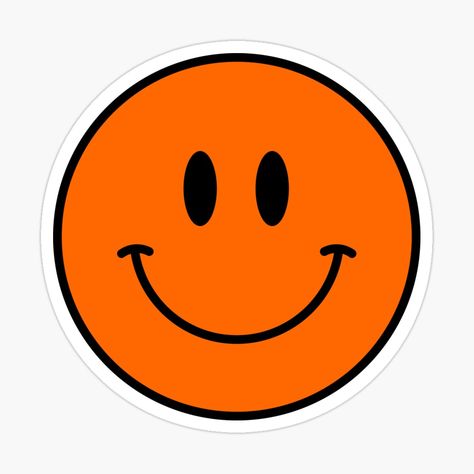 111 Safety Orange (Blaze Orange) Happy Face :) Smiley | #ff6700 by YourSmileyFace | Redbubble Orange Smiley Face, Orange Stickers, Acid Lsd, Smiley Smile, Peace Logo, Smiley Happy, Funny Emoji Faces, Prayer Corner, Cute Laptop Stickers