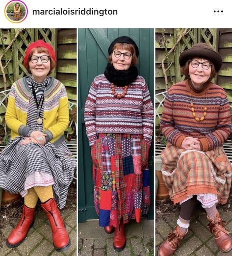 Grandma Vibes Outfit, Granny Clothes Aesthetic, Granny Chic Fashion Plus Size, Hippy Grandma Aesthetic, Granny Aesthetic Outfits, Homestead Outfits, Grandma Chic Fashion, Cloud Walker, Fisher King