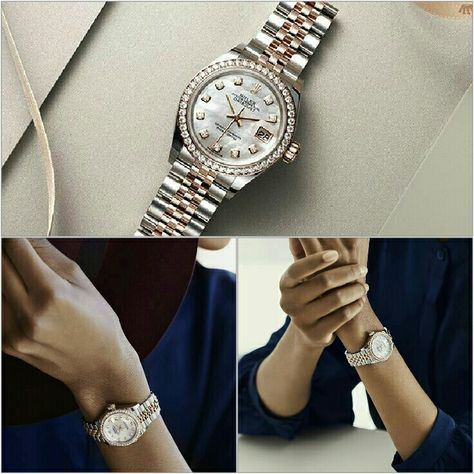 Lady Datejust 28, Rolex Lady Datejust, Chanel Watch, Nail Art Pictures, Rolex Women, Beaded Necklace Designs, Cartier Watch, Womens Watches Luxury, Ancient Jewelry