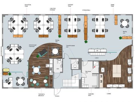 Feng Shui Office Layout, Open Office Layout, Office Layout Plan, Feng Shui Office, Graphic Design Office, Office Space Planning, Office Floor Plan, Open Space Office, Interior Design Plan