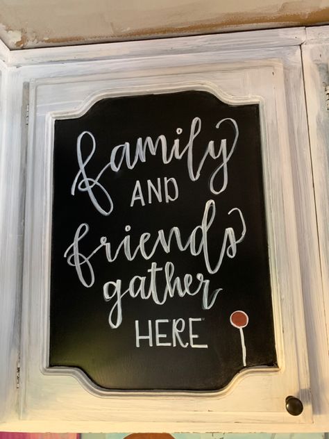 Family and friends gather here chalkboard art Chalkboard Messages Family, Winter Chalkboard Ideas, Family Chalkboard, Winter Chalkboard, Chalkboard Fonts, Chalk Lettering, Chalkboard Ideas, Friends Gathering, Chalkboard Art