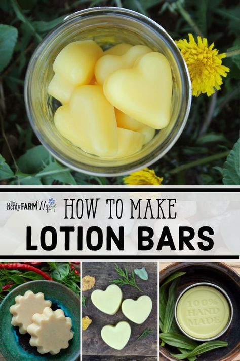 Learn how to make your own easy homemade lotion bars! I’ll share a basic lotion bar formula, tips & tricks, plus 10 favorite recipes! Honey Lotion Bars, How To Package Lotion Bars, Lotion Bar Packaging Ideas, Lotion Bars Packaging, Diy Skin Remedies, Solid Lotion Bar Recipe, Diy Lotion Bars, Shea Butter Lotion Bars, Herbs Remedies